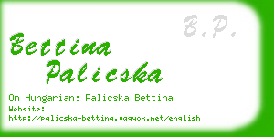 bettina palicska business card